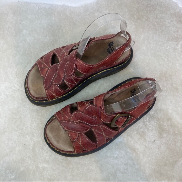 SOLD—Vintage Dr. Martens Wine Red Leather Sandals - Picture 3 of 10